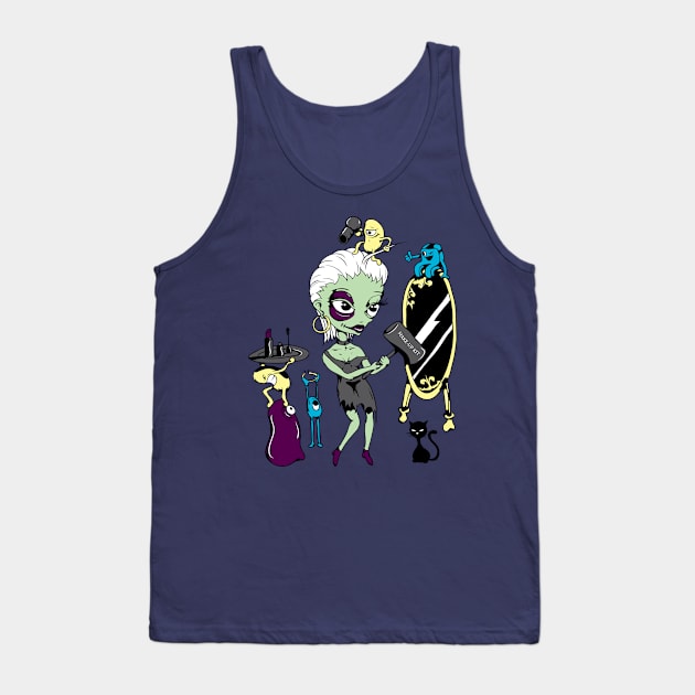 Funny Cartoon Lady Tank Top by Tpixx